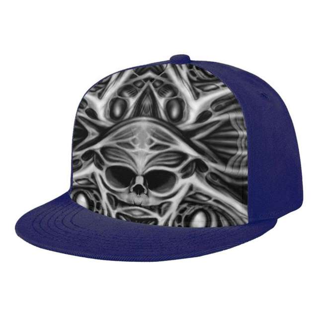 Biomechanical Skull Printed Cap