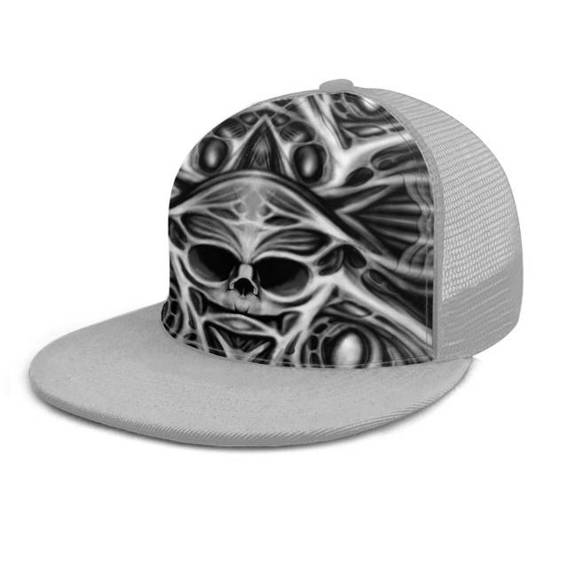 Biomechanical Skull Printed Cap