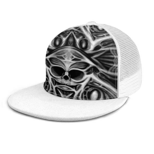 Biomechanical Skull Printed Cap