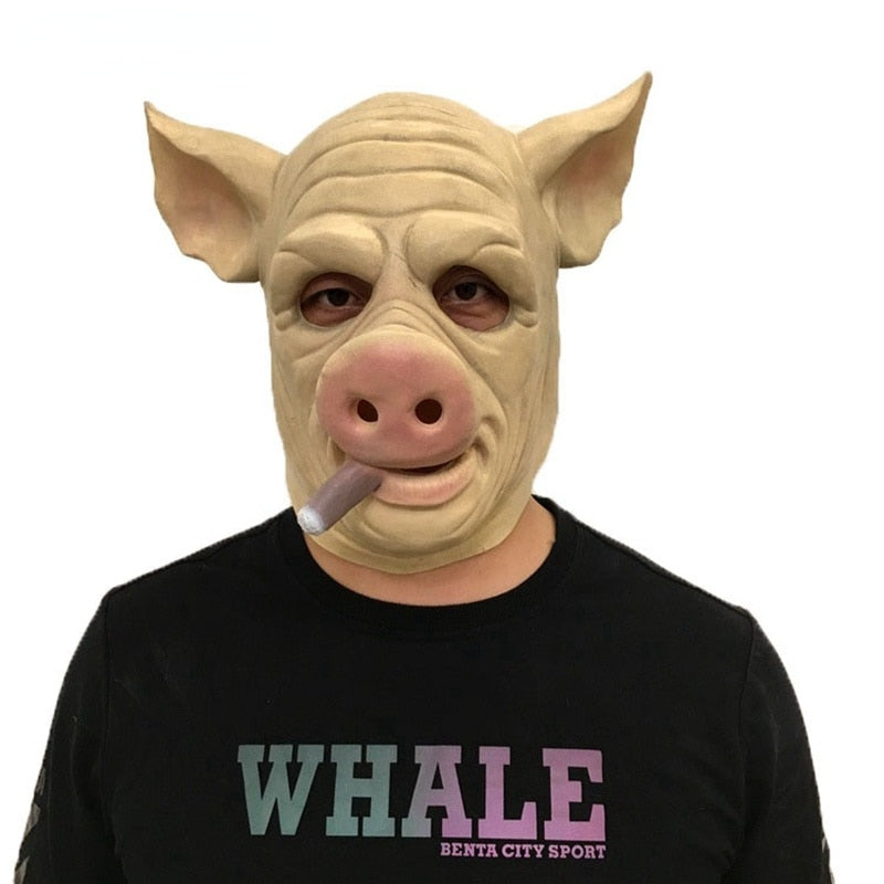 Saw Pig Head Scary Novelty Halloween Mask