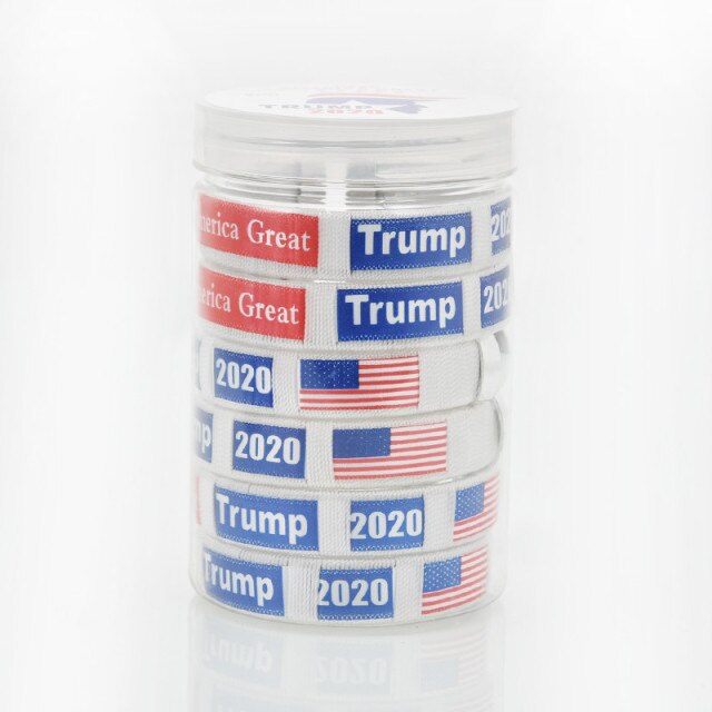 e Trump 2022 Wristband Color Sports Bracelet Rubber Fitness
