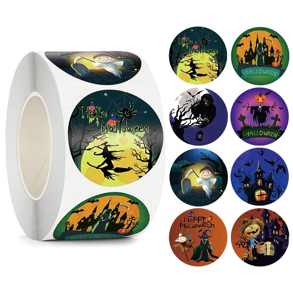 Pumpkin Bat Sealing Sticker Happy Halloween