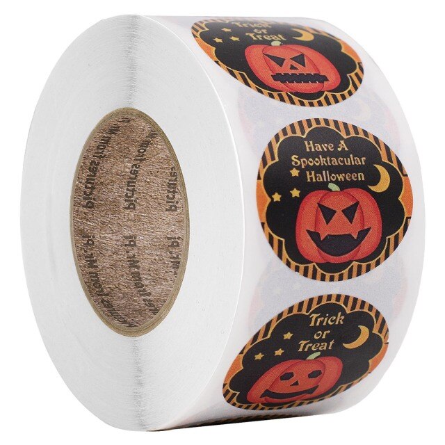 Pumpkin Bat Sealing Sticker Happy Halloween
