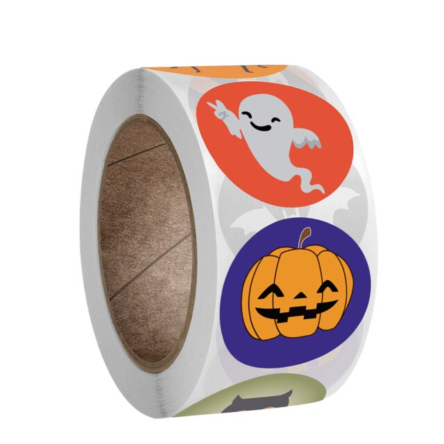 Pumpkin Bat Sealing Sticker Happy Halloween