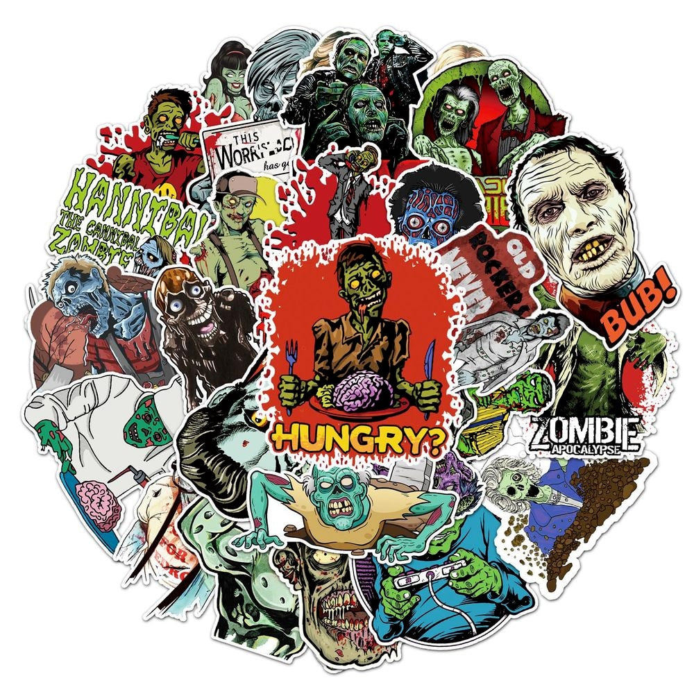 Cool Halloween Horror Skull Zombie Stickers