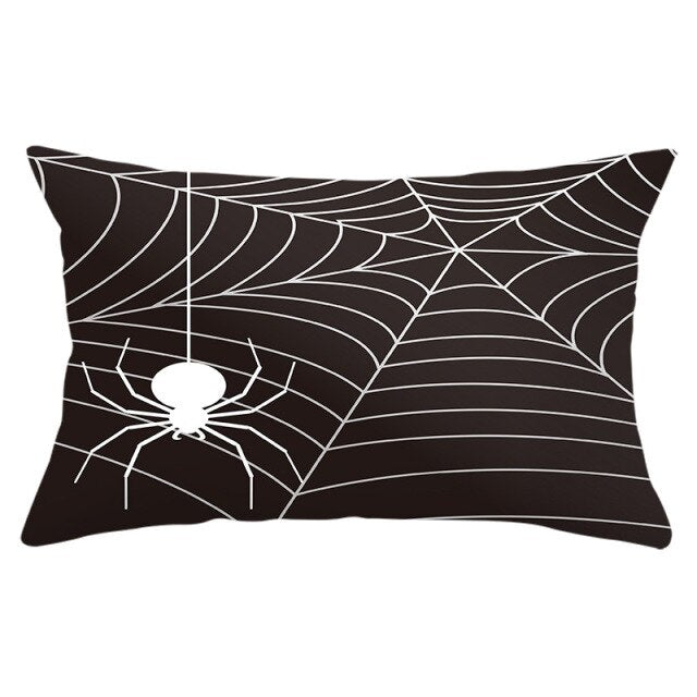 Decorative Halloween Pumpkin Wreath Cushion Cover