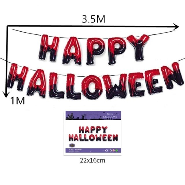 Green Happy Halloween Letter Set Halloween Decoration