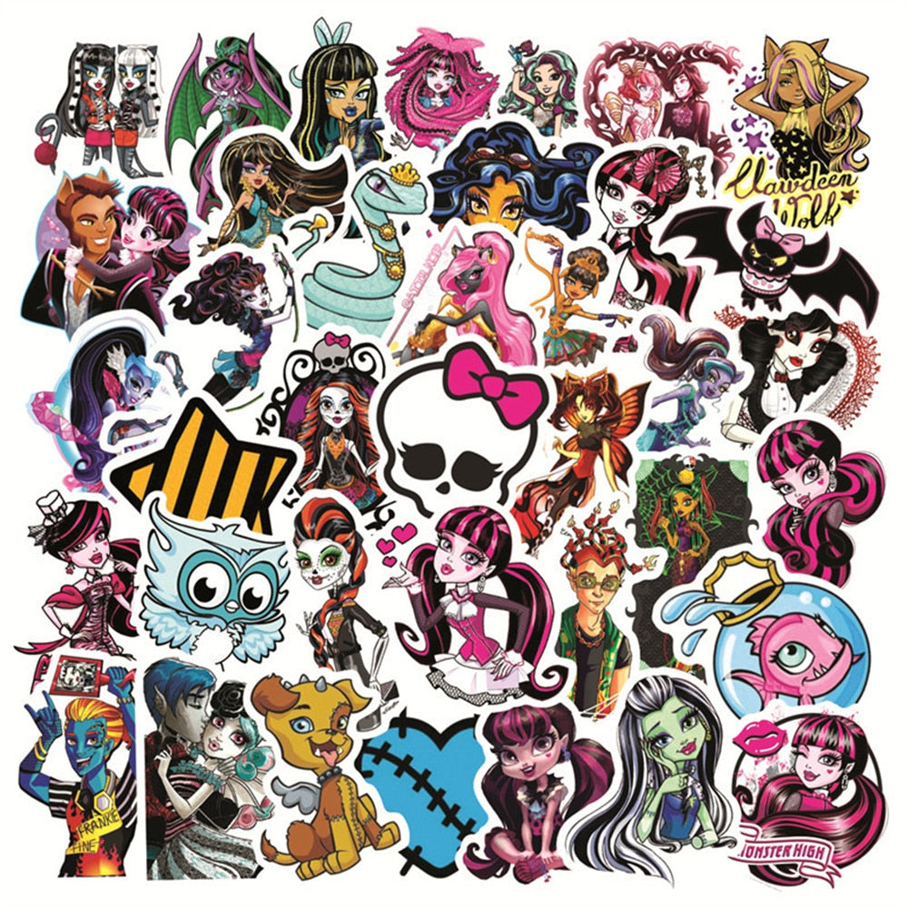 Halloween Monster High School Cartoon Graffiti Waterproof Sticker