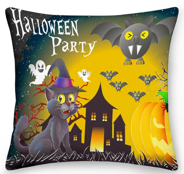 Happy Halloween Printed Pillowcase Set