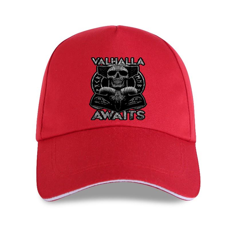 Valhalla Awaits Horror Skull Printed Cap