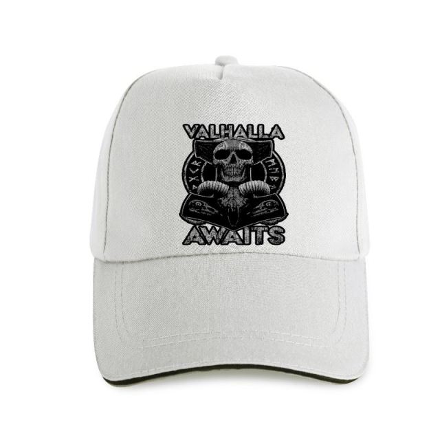 Valhalla Awaits Horror Skull Printed Cap