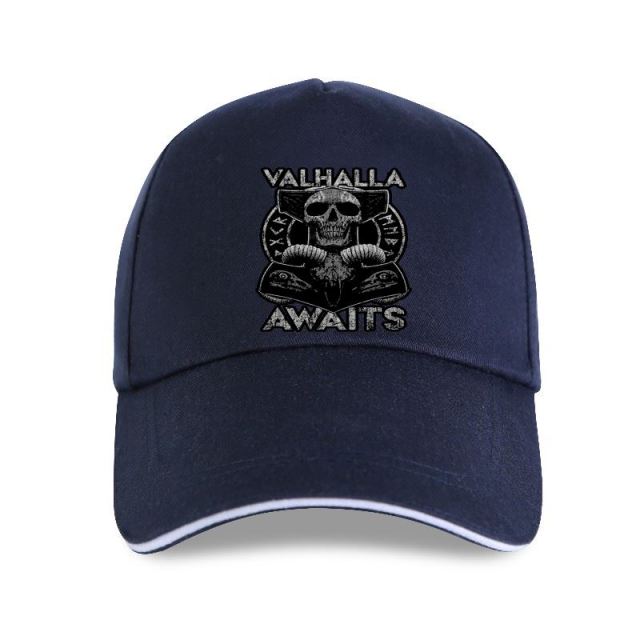 Valhalla Awaits Horror Skull Printed Cap