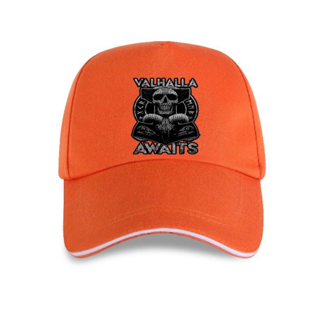 Valhalla Awaits Horror Skull Printed Cap