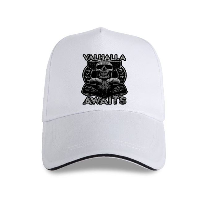 Valhalla Awaits Horror Skull Printed Cap