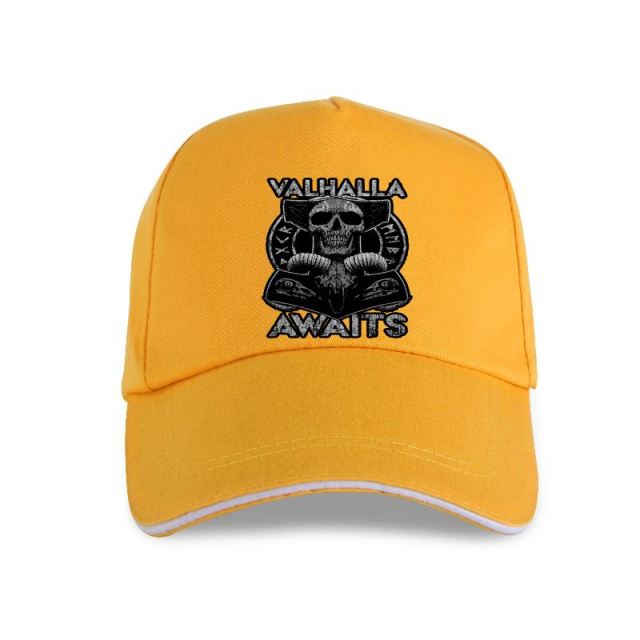 Valhalla Awaits Horror Skull Printed Cap