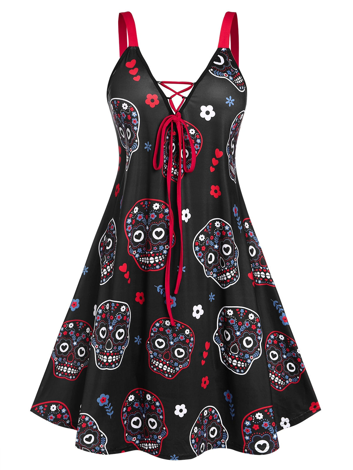 Lace Up Sleeveless Gothic Dress for Halloween – adults