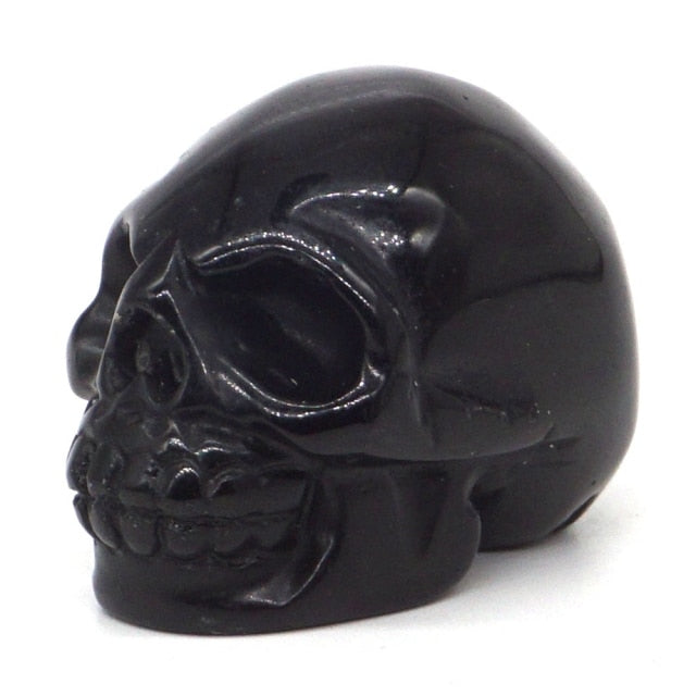 Natural Gemstone Skull Figurine