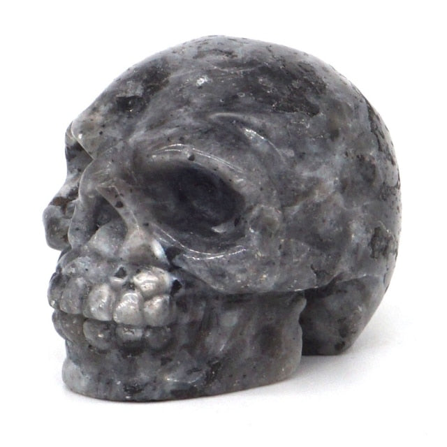 Natural Gemstone Skull Figurine