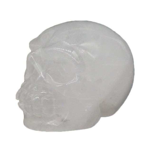 Natural Gemstone Skull Figurine