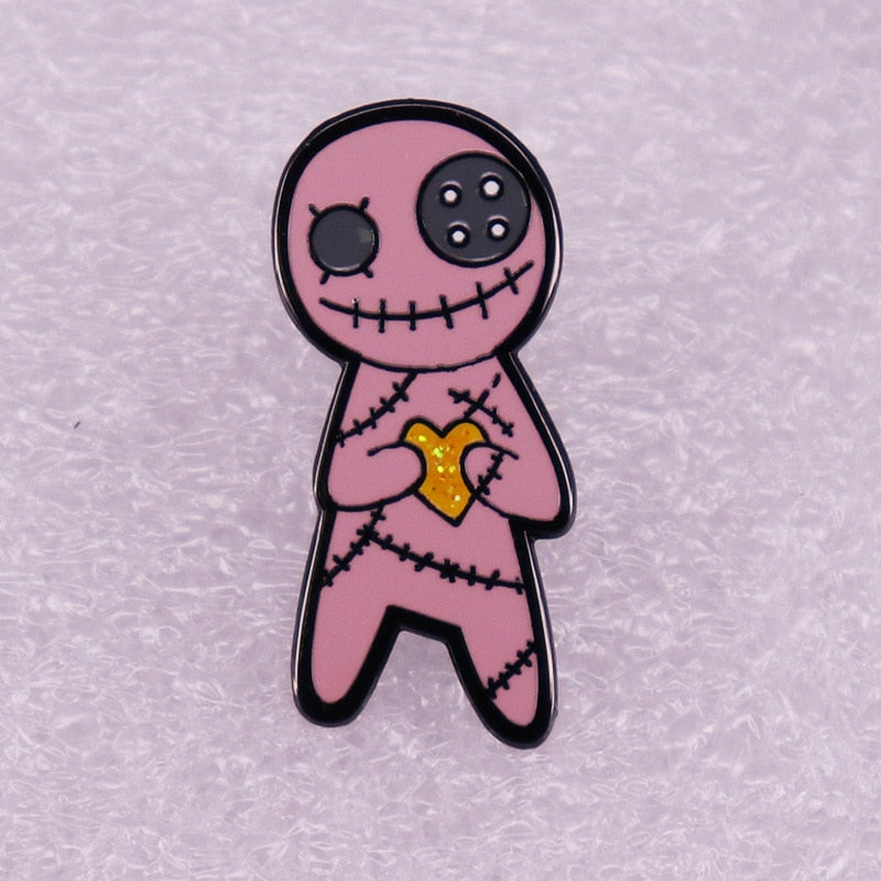 Halloween Horror Ghost Doll Enamel Pin Brooch accessory