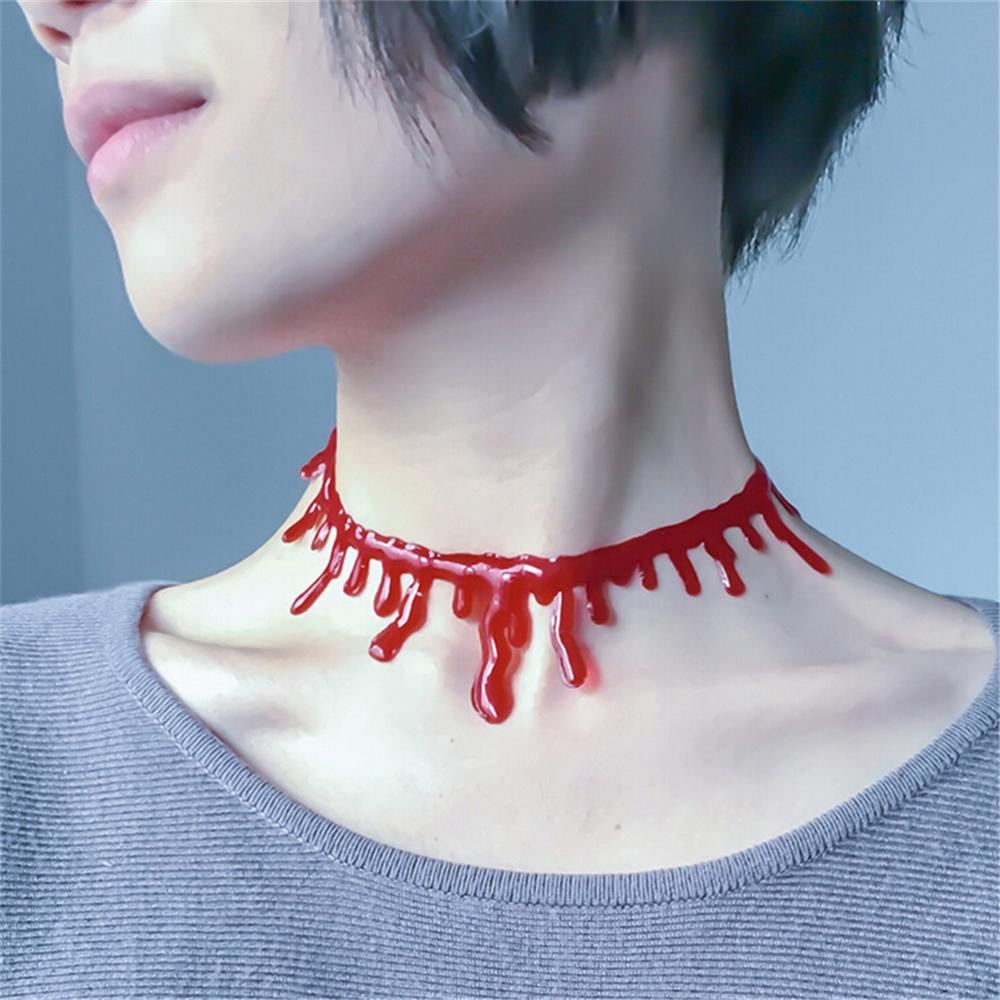 Horror Blood Drip Necklace for Halloween