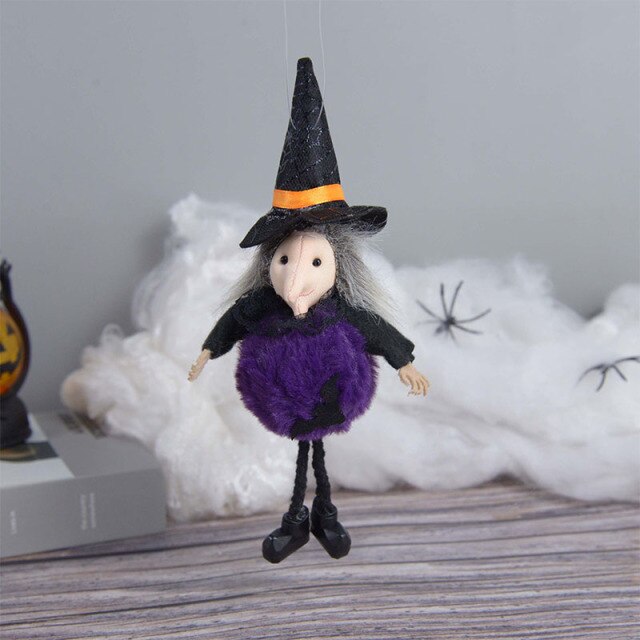 Cute Halloween Pumpkin Witch Ghost Cat Doll Toy