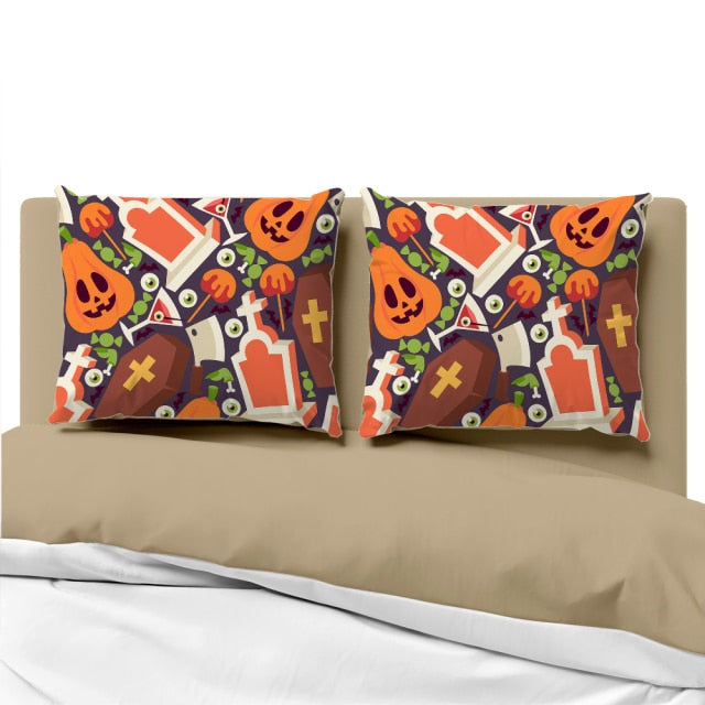 Cartoon Luxury Halloween Cushion Cover