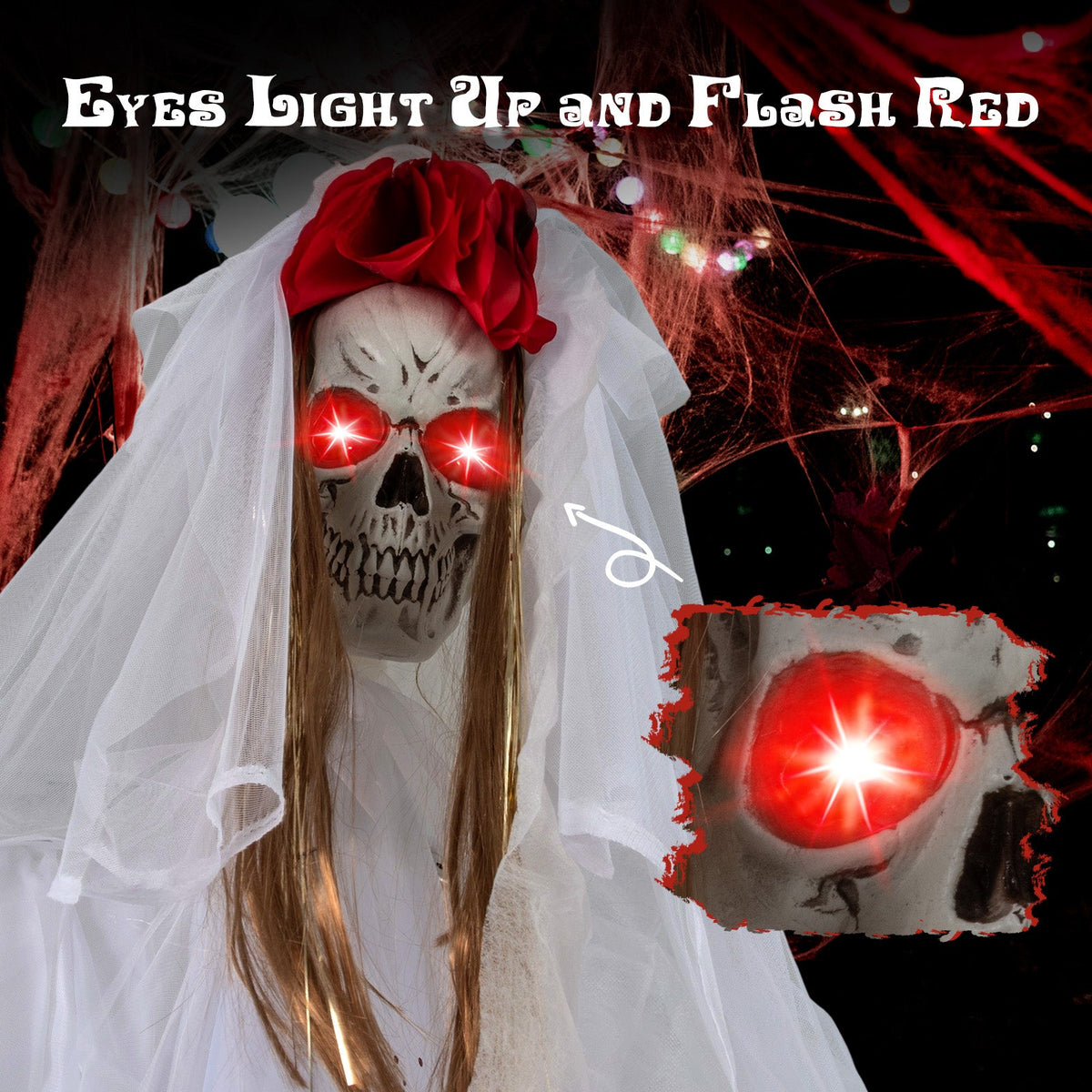 7.2-Foot Animated Haunted Bride Halloween Prop