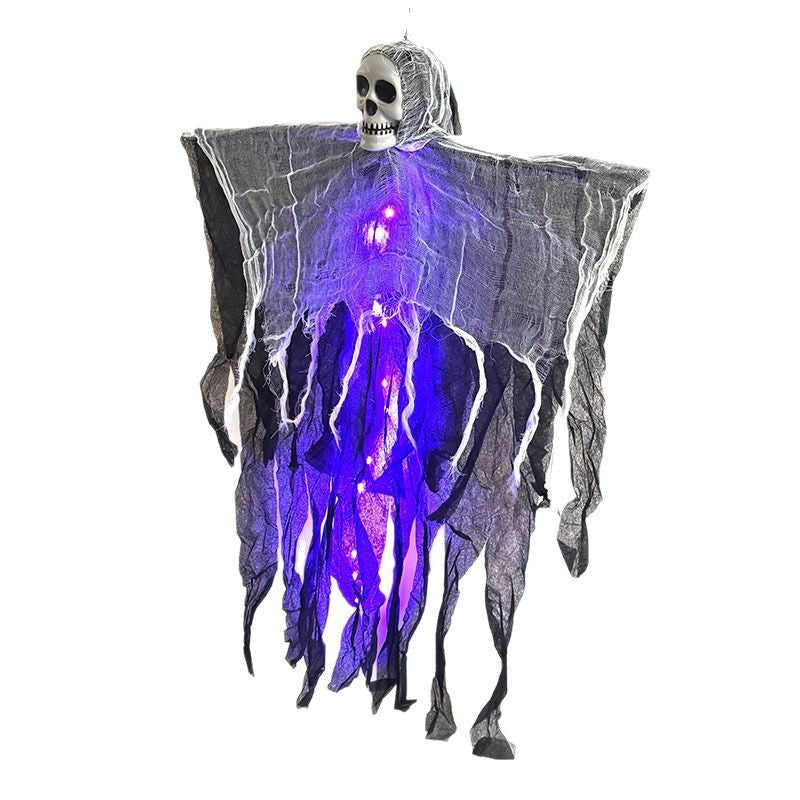 Light-Up Hanging Ghost for Halloween, 85 cm