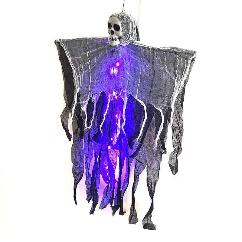 Light-Up Hanging Ghost for Halloween, 85 cm