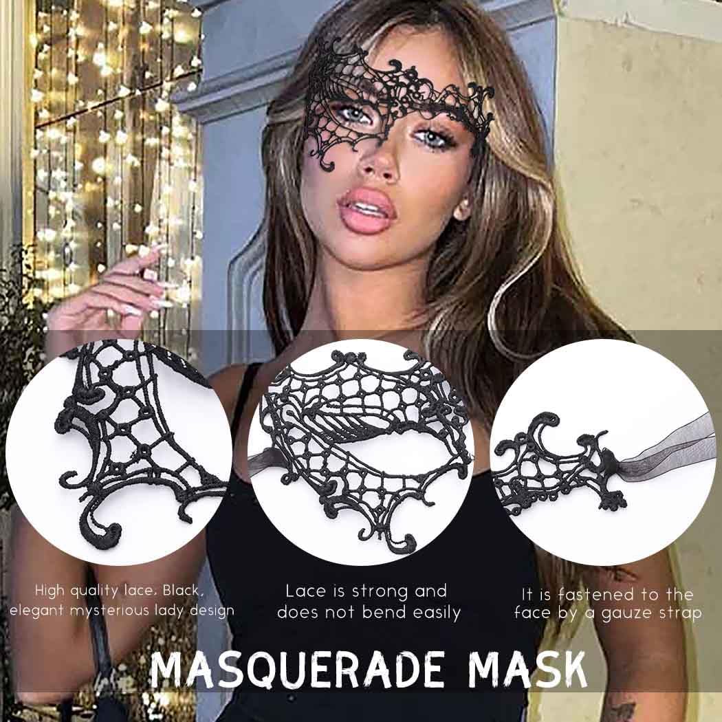 Black Lace Masquerade Eye Mask