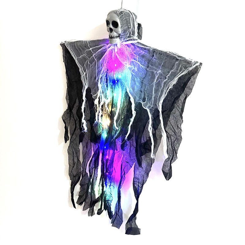 Light-Up Hanging Ghost for Halloween, 85 cm