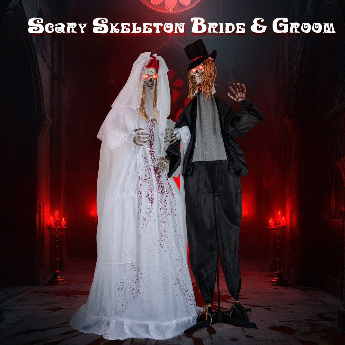 7.2-Foot Animated Haunted Bride Halloween Prop