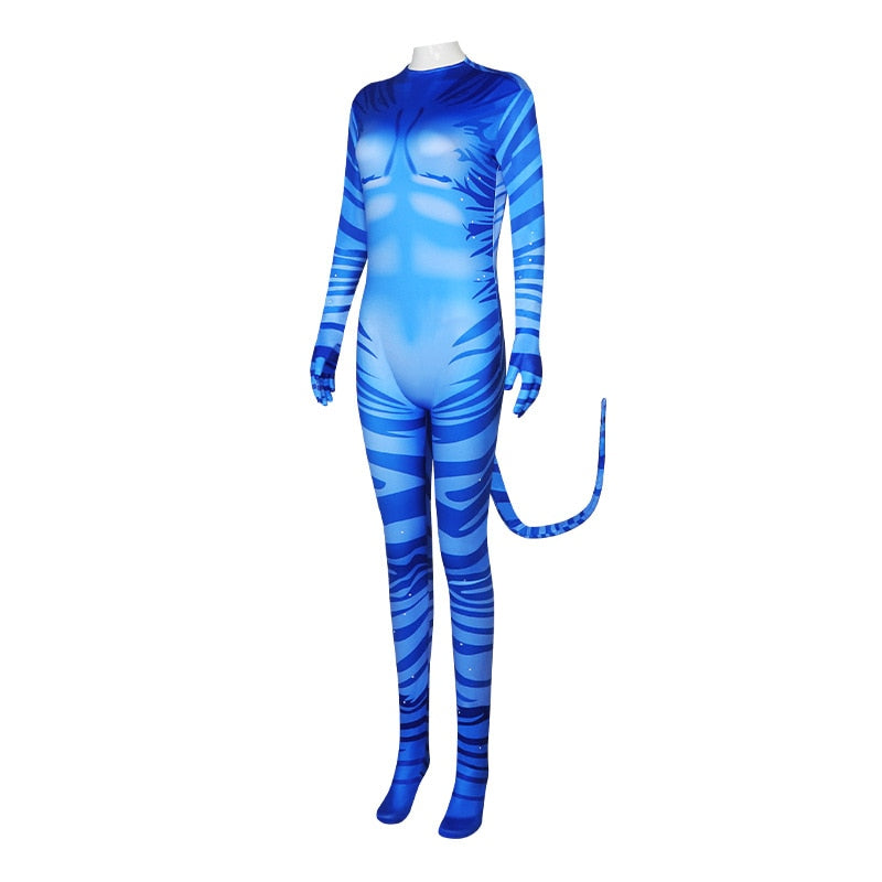 Movie Avatar Halloween Cosplay Costume for Adults and Kids