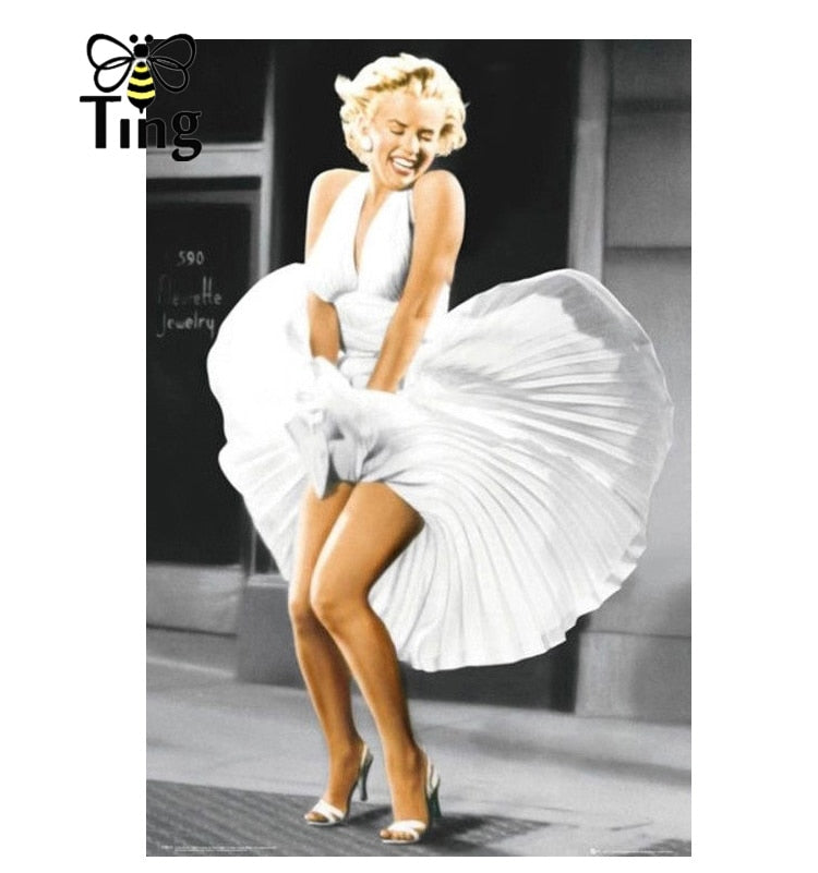 Marilyn Monroe White V-Neck Halter Dress