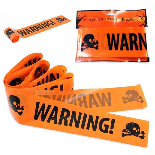 Window Prop Warning lines Plastic Skull