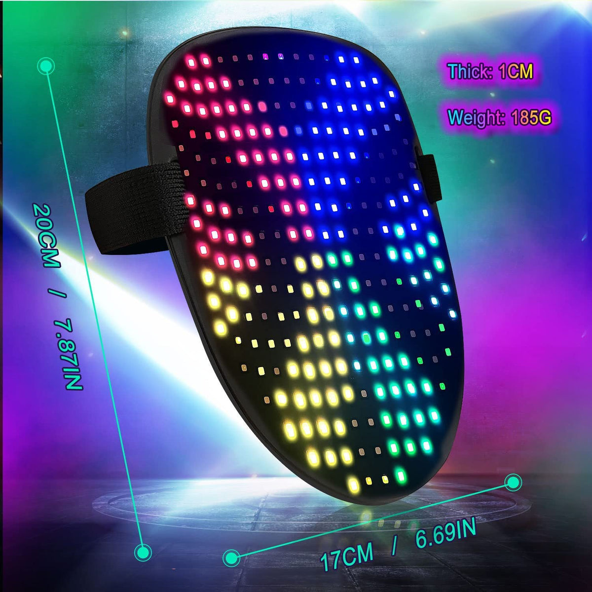 Programmable LED Halloween Mask with Gesture Control