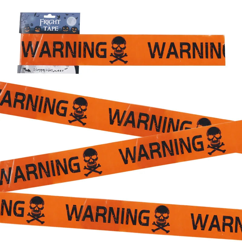 Window Prop Warning lines Plastic Skull