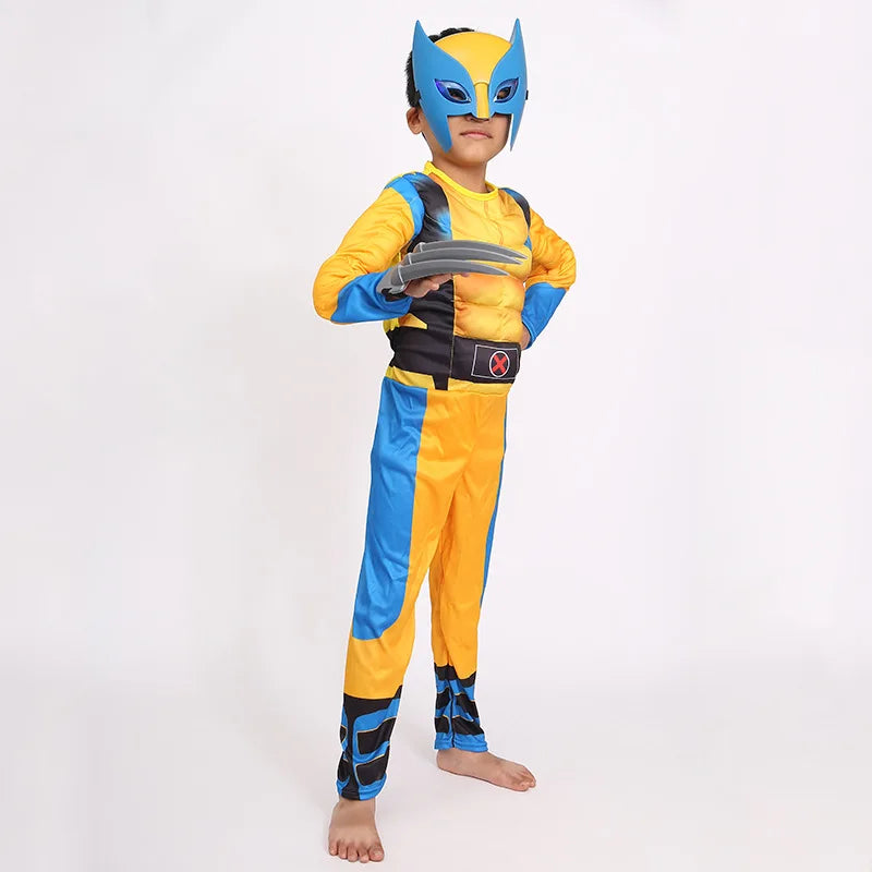 Wolverine Kids Cosplay Costume with Mask & Claws