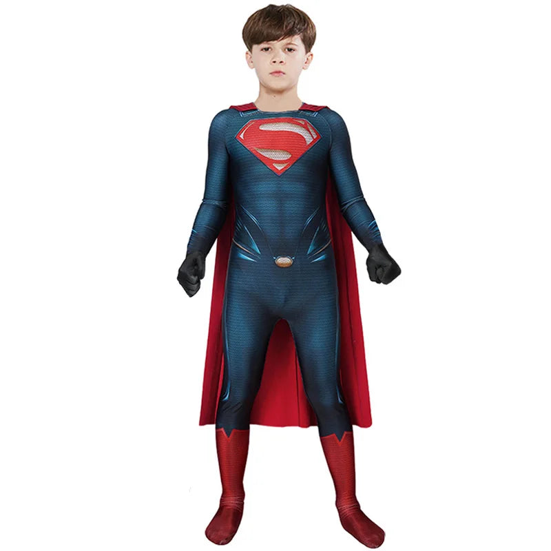 Kids Superman Cosplay Costume with Cloak