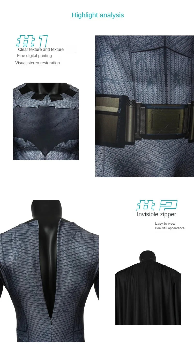 Men's Cosplay Batman Costume Justice Dawn