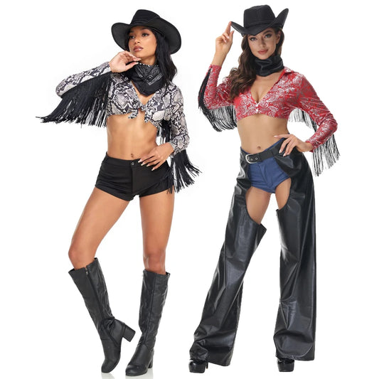 Carnival Halloween Lady West Cowboy Cowgirl Costume