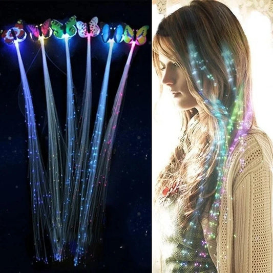 LED Glow Hair Braid Butterfly Pack