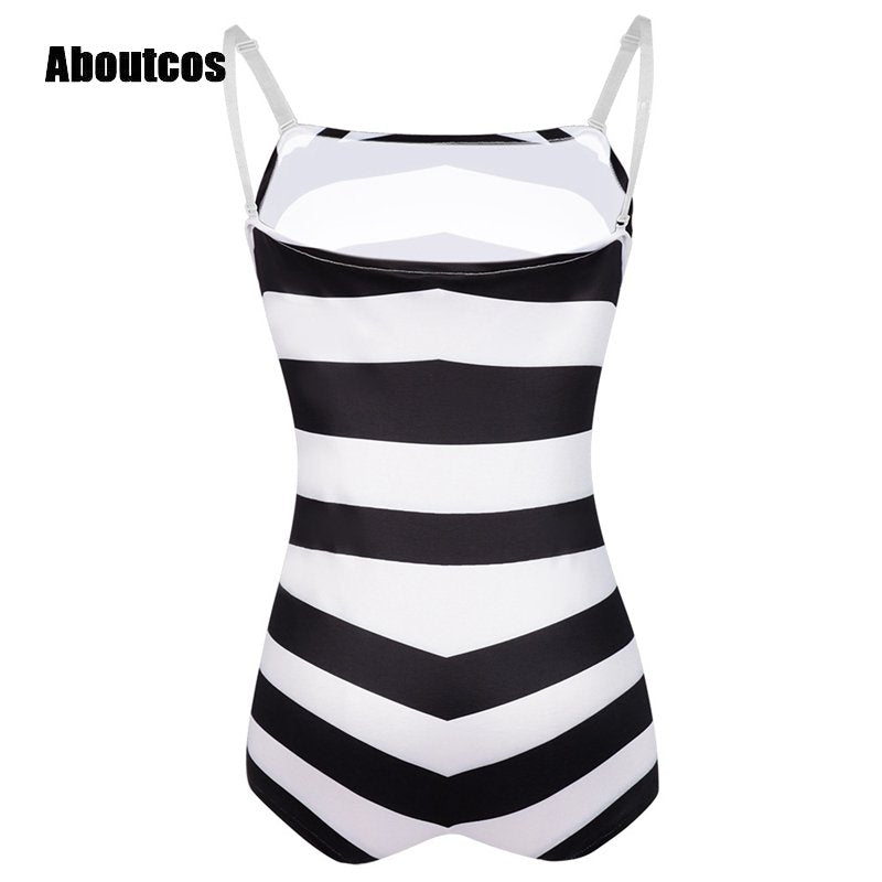 Striped Swimsuit Barbiee Cosplay Costume for Halloween