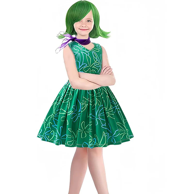 Disgust Cosplay Costume Set for Girls