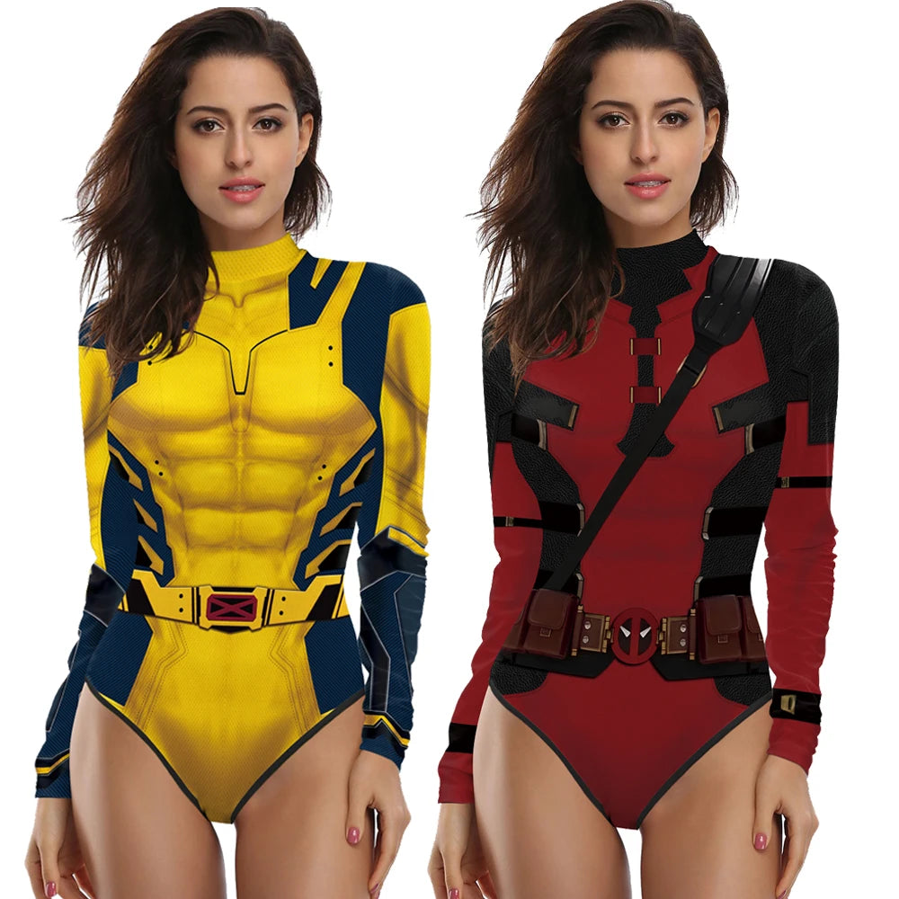 Deadpool & Wolverine Women’s Superhero Cosplay Jumpsuits