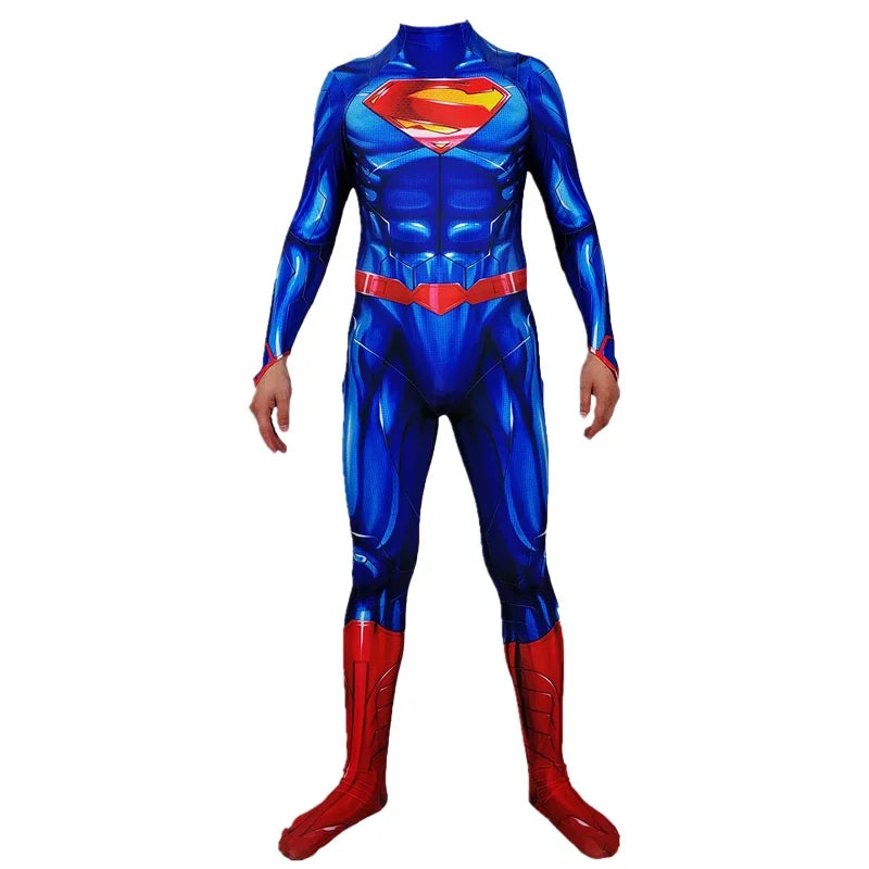 Superman Bodysuit with Cape for Kids & Adults