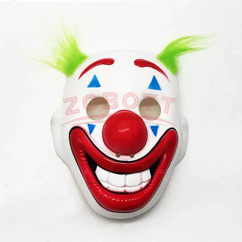 Joker Male Cosplay Costume Set with Mask & Wig