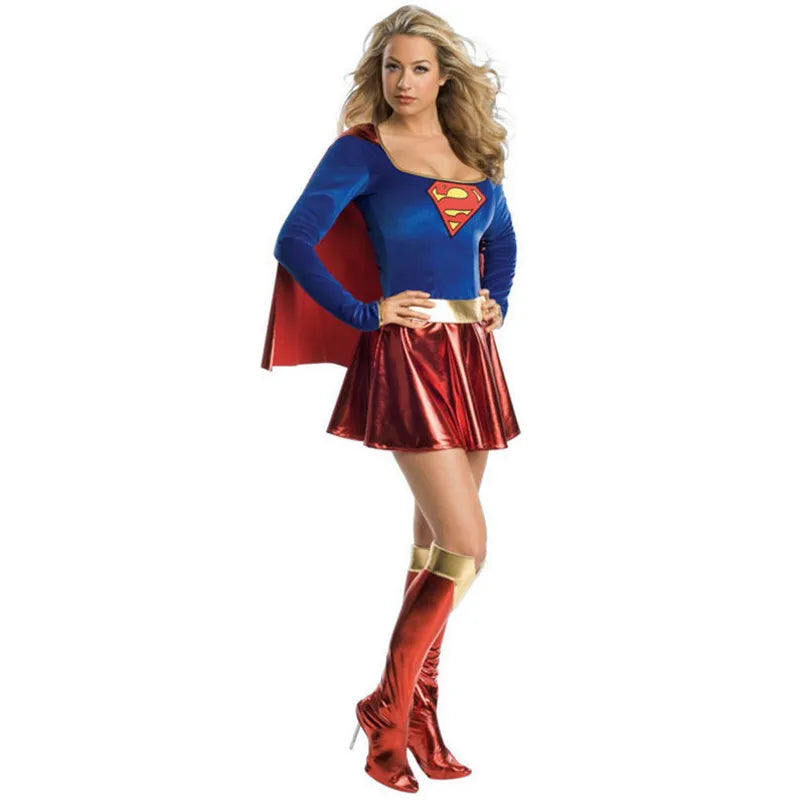 Superwoman & Supergirl Cosplay Dress Costume Set