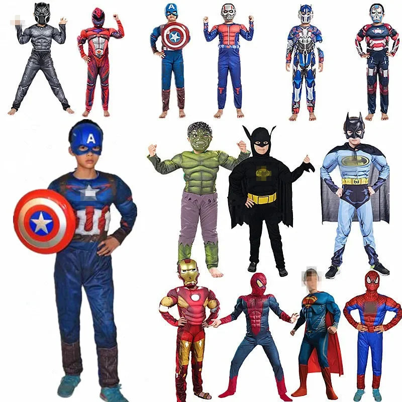 Kids Superhero Muscle Costume with Mask